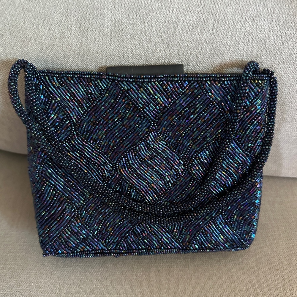La Regale Multicolor Beaded Clutch